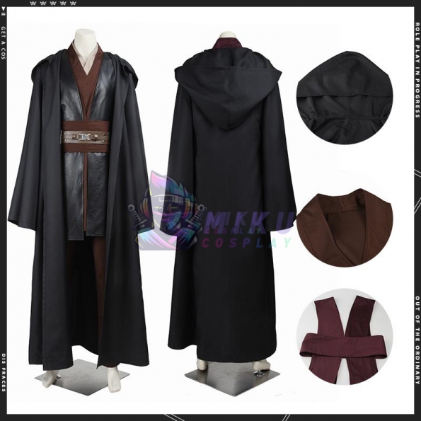 Star Wars Costumes Anakin Skywalker Cosplay Black Suit