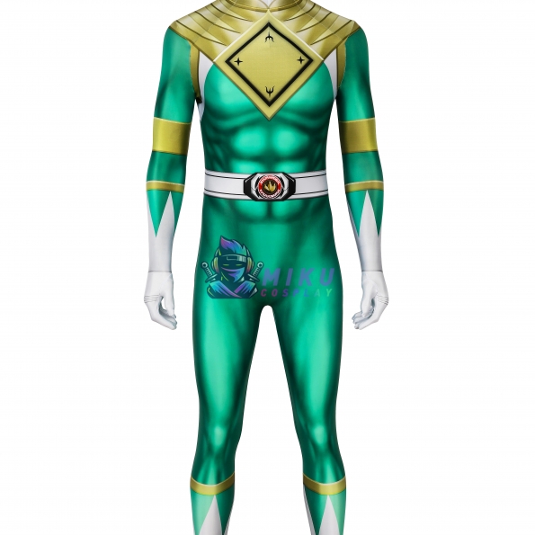Green Power Ranger Spandex Cosplay Costumes