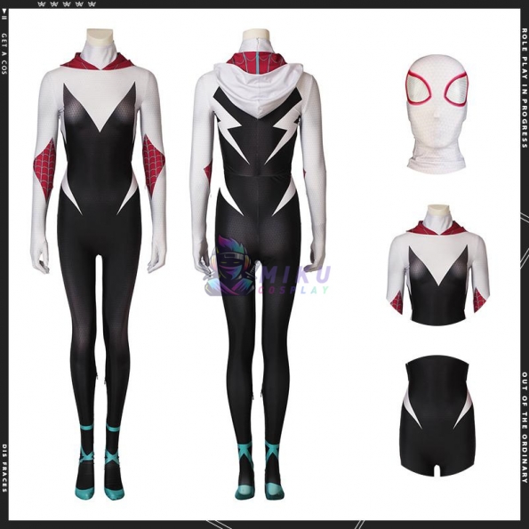 Spiderman Into The Spider Verse Gwen Stacy Cosplay Costumes