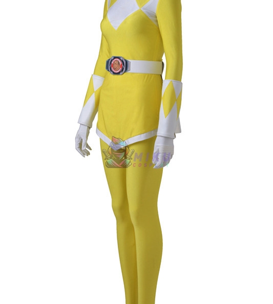 Power Rangers Costumes Yellow Trini Kwan Cosplay Suit