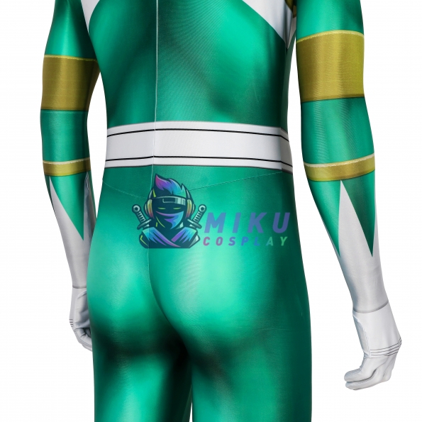 Green Power Ranger Spandex Cosplay Costumes