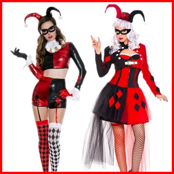 Harley Quinn Cosplay Costume Circus Suit