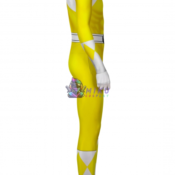 Yellow Power Ranger Spandex Cosplay Costumes