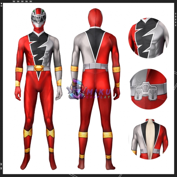 Kishiryu Sentai Ryusoulger Red Solider Cosplay Costume