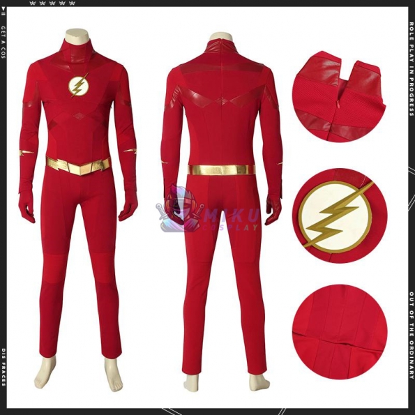 The Flash Cosplay Costumes Barry Allen Classic Red Suit