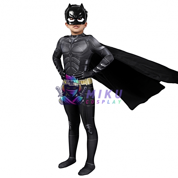 The Dark Knight Rises Bruce Wayne Batman Cosplay Costume Kids Suit
