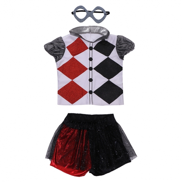 Suicide Squad Harley Quinn Girls Cosplay Costume