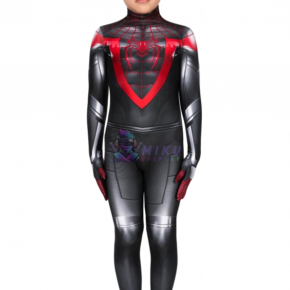 Kids Spiderman Miles Morales PS5 Cosplay Costumes