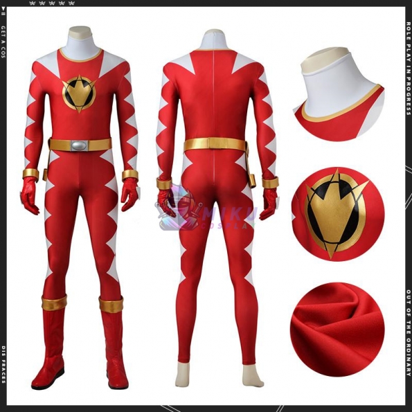 Power Ranger Red Dino Conner McKnight Cosplay Costumes