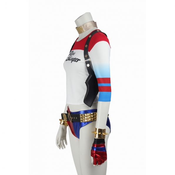 Suicide Squad Harley Quinn Cosplay Costume Suit