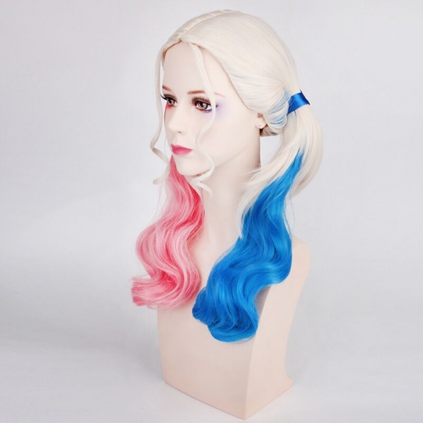 The Suicide Squad Harley Quinn Cosplay Wig Pink and Blue