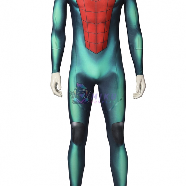 Miles Morales PS5 Spiderman Green Cosplay Costumes