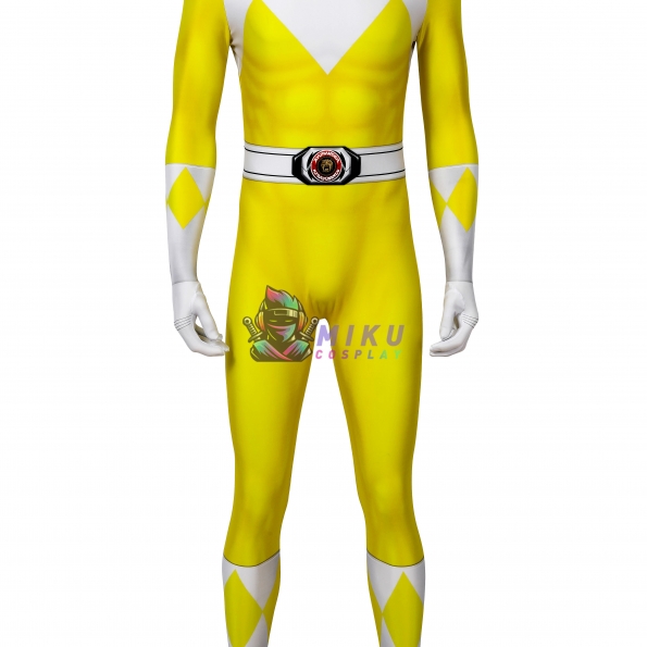Yellow Power Ranger Spandex Cosplay Costumes | MIKU Cosplay