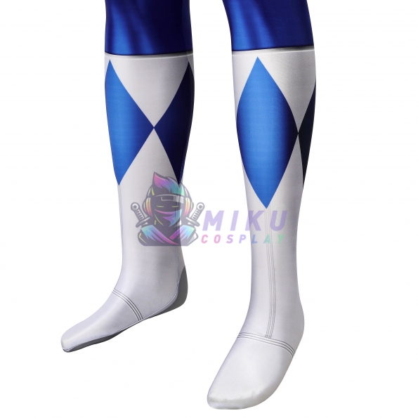 Blue Power Ranger Spandex Cosplay Costumes