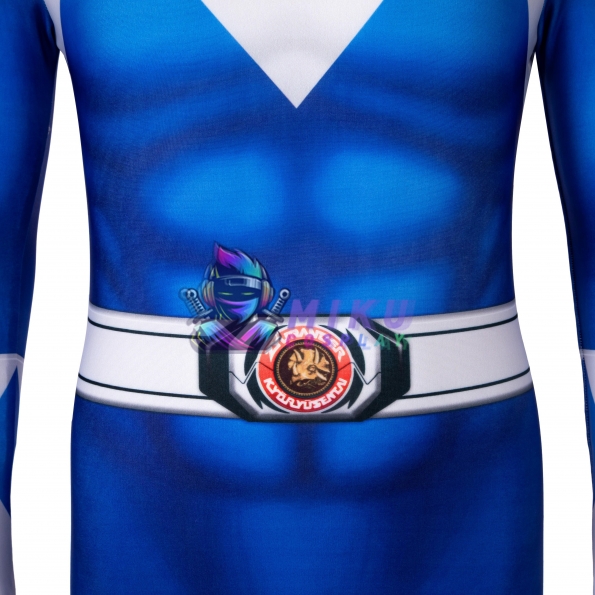 Kids Blue Power Ranger Costume Blue Ranger 3D Spandex Suit