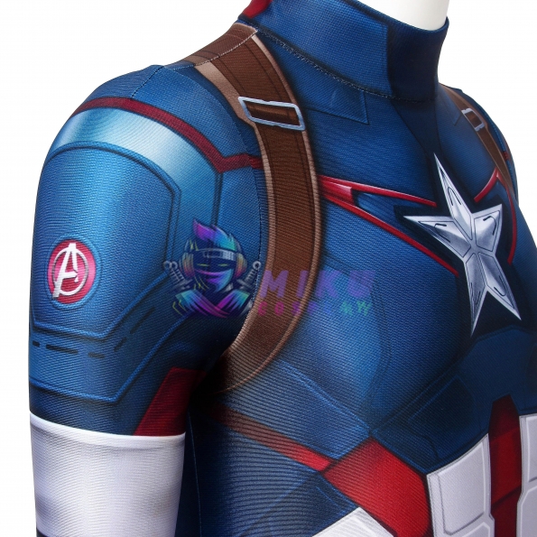 Age of Ultron Kids Captain America Suit Spandex Cosplay Costume