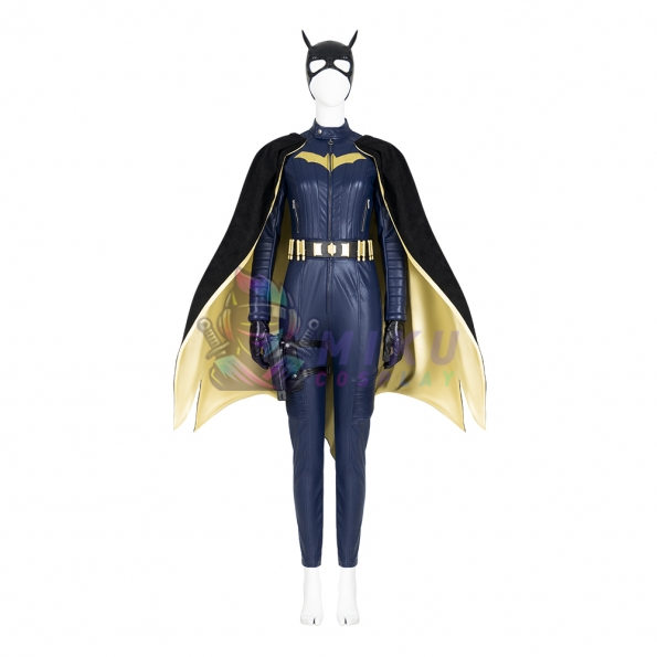 2022 Movie Batgirl Costume Barbara Gordon Blue Leather Suit