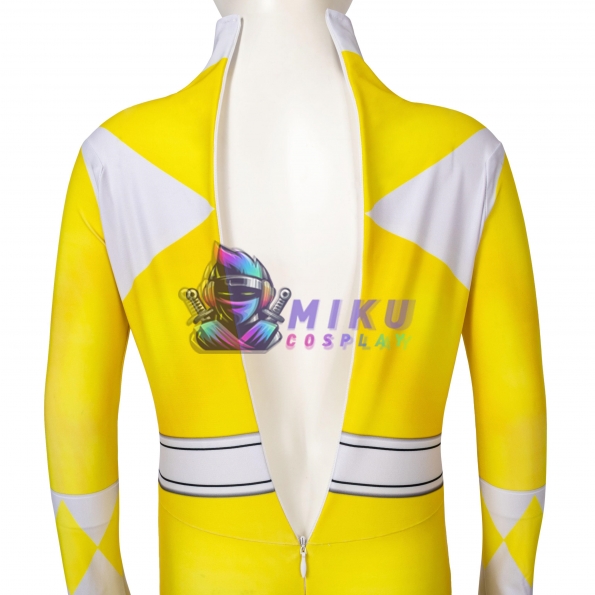 Kids Yellow Power Ranger Costume Yellow Ranger 3D Spandex Suit