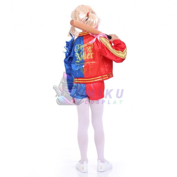 Suicide Squad Harley Quinn Cosplay Costume Kids Suit