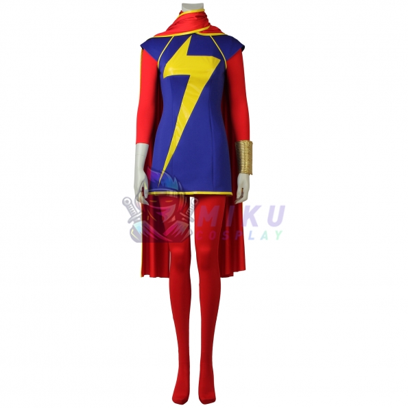 Captain Marvel Costume Women's Kamala Khan Cosplay Comic Version
