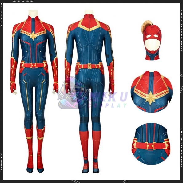 Captain Marvel Halloween Costume 3D Printed Captain Marvel Suit