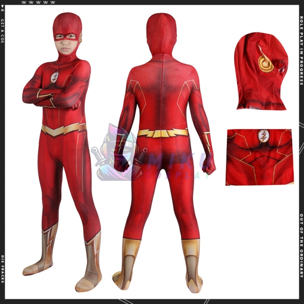 The Flash Season 8 Barry Allen Kids Cosplay Suit