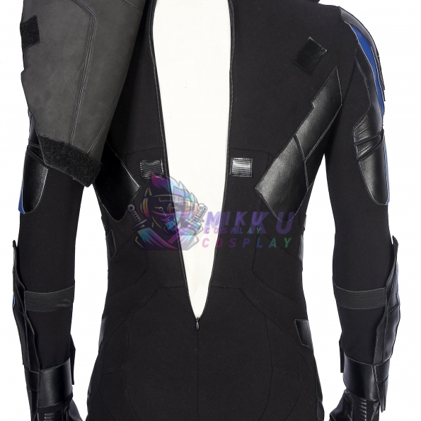Titans S1 Nightwing Costume Dick Grayson Cosplay Leather Suit
