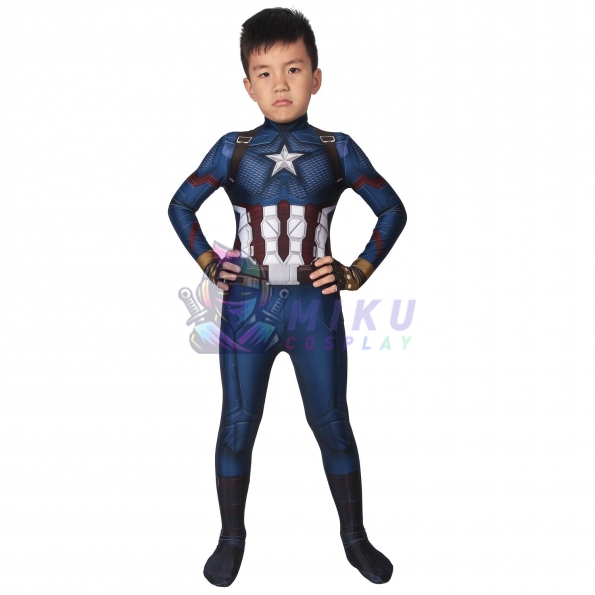 Kids Captain America Suit Age of Ultron Cosplay Costumes