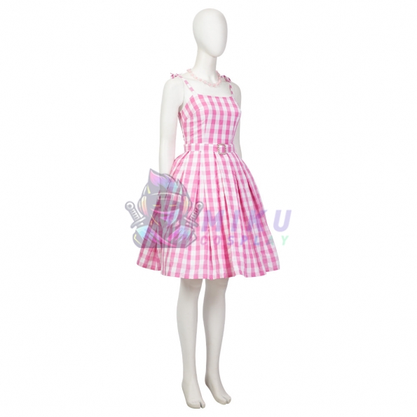 Barbie 2023 Movie Barbie Cosplay Pink Pleated Skirt