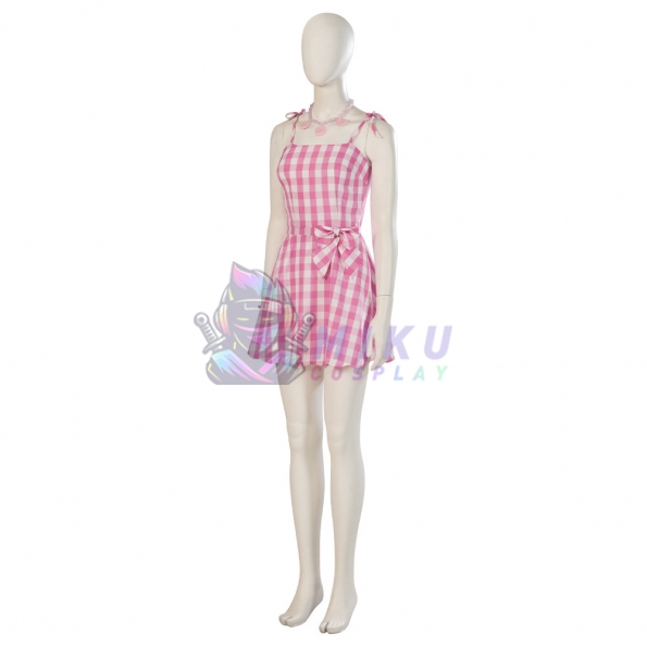 Barbie 2023 Movie Barbie Cosplay Pink Plaid Skirt