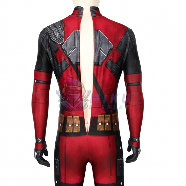 Deadpool Costume Adult Wade Wilson 3D Printed Suit Jumpsuit