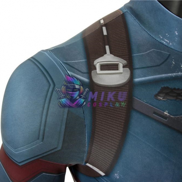 Avengers Endgame Captain America Adult Costume Printing Jumpsuit