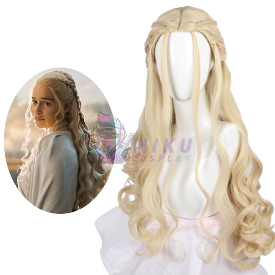Game of Thrones Daenerys Targaryen Cosplay Wig Light Golden