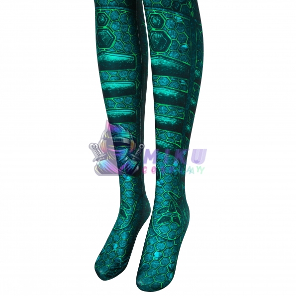 Aquaman Mera Printed Spandex Cosplay Costumes