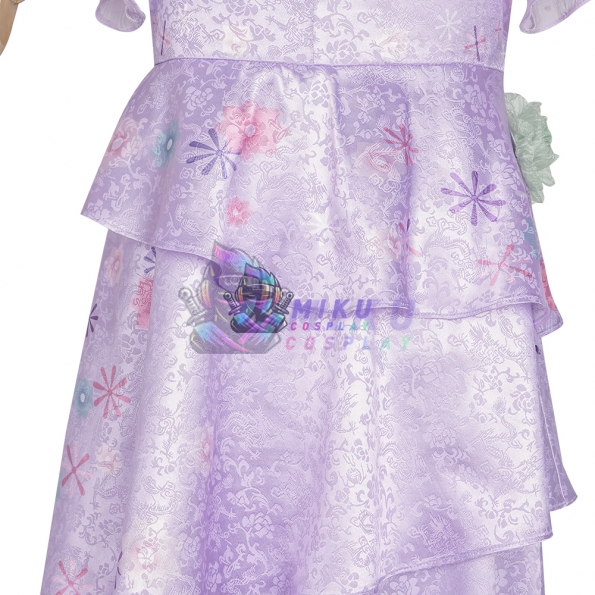Kids Disney Encanto Costume Isabela Madrigal Costume Detailed Dress