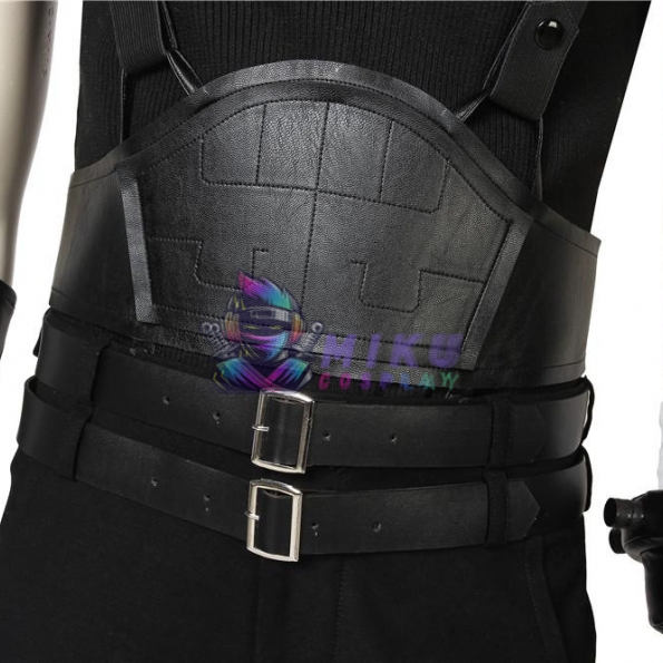 FFVII Remake Cloud Cosplay Costumes Black Suits