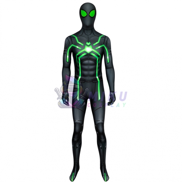 Ps4 Spiderman Stealth Suits Big Time Green Spiderman Costume Adult