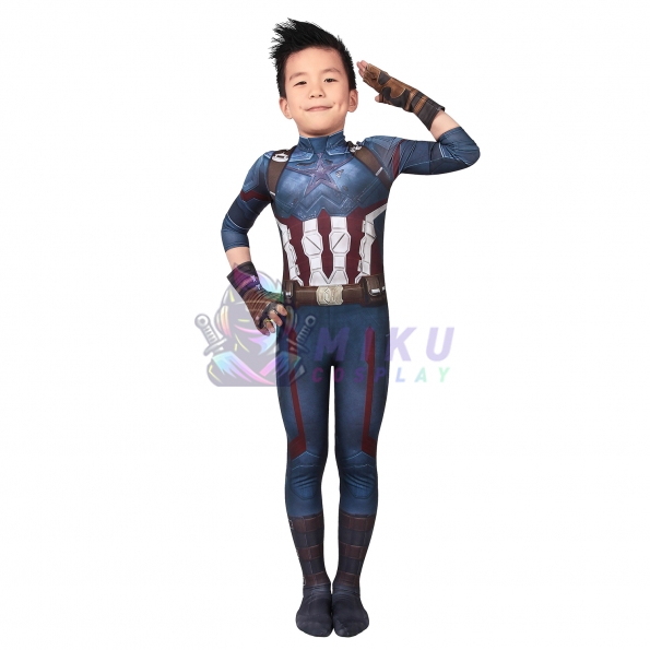 Kids Captain America Suit Avengers Infinity War Cosplay Costume
