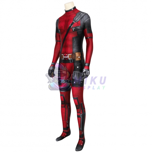 Deadpool Costume Adult Wade Wilson 3D Printed Suit Jumpsuit