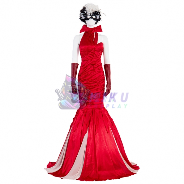 Cruella Cosplay Costumes Red Suits | MikuCosplay