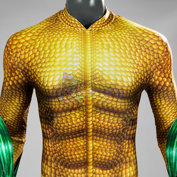 Aquaman Gold Cosplay Suit Jumpsuit