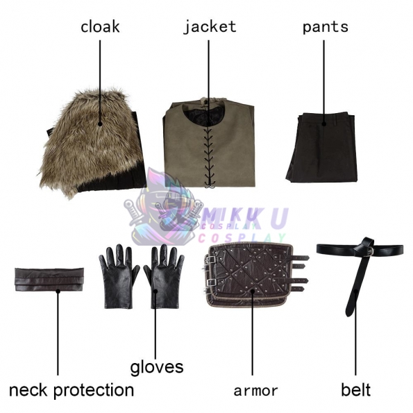 Game of Thrones King Of The North Jon Snow Cosplay Costumes
