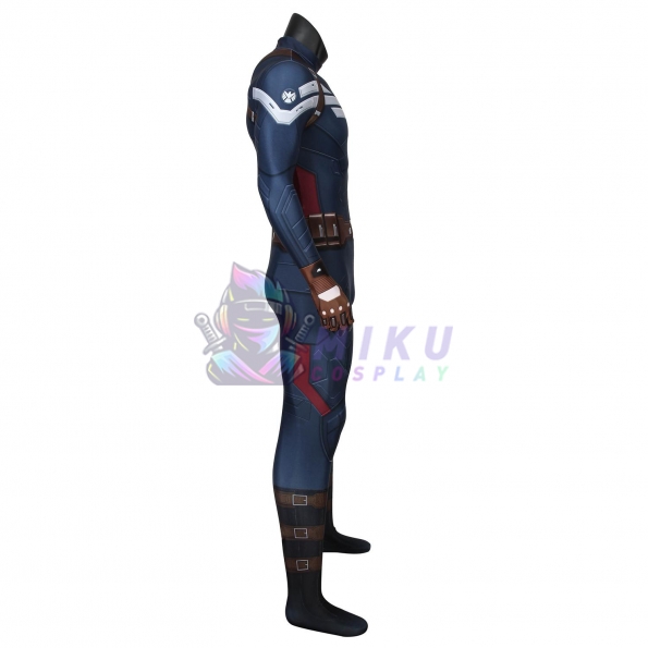 Captain America 2 Winter Soldier Cosplay Suit Spandex Jumpsuit