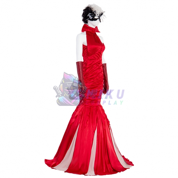 Cruella Cosplay Costumes Red Suits | MikuCosplay