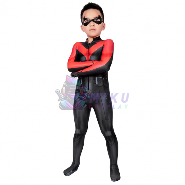 Kids Teen Titans The Judas Contract Nightwing Suit Spandex Jumpsuit