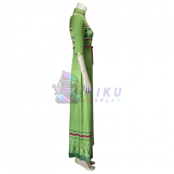 Frozen 2 Anna Green Cosplay Costumes