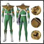 Power Ranger Cosplay Costumes Tommy Oliver Green Suit