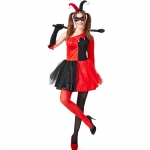 Harley Quinn Cosplay Costume Red Dress