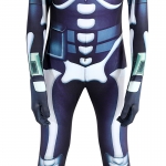 Kids Fortnite Cosplay Costume Skeleton Trooper Jumpsuit