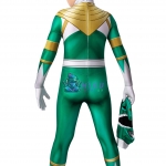 Kids Green Power Ranger Spandex Cosplay Costumes